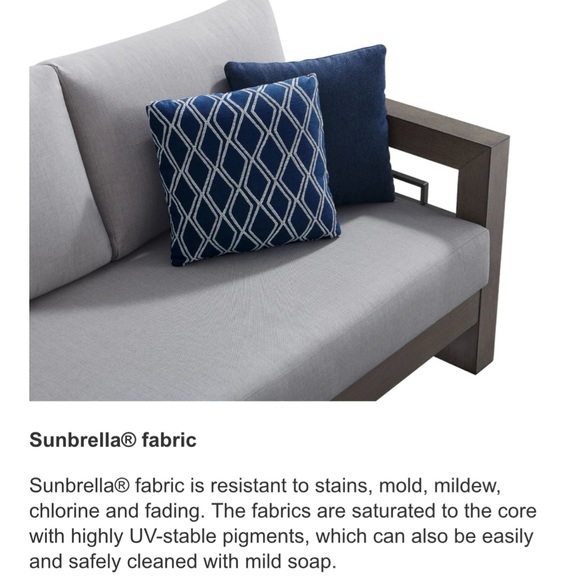 Sunbrella BLUE In/Outdoor Pillows, 15x15 - Picture 5 of 9